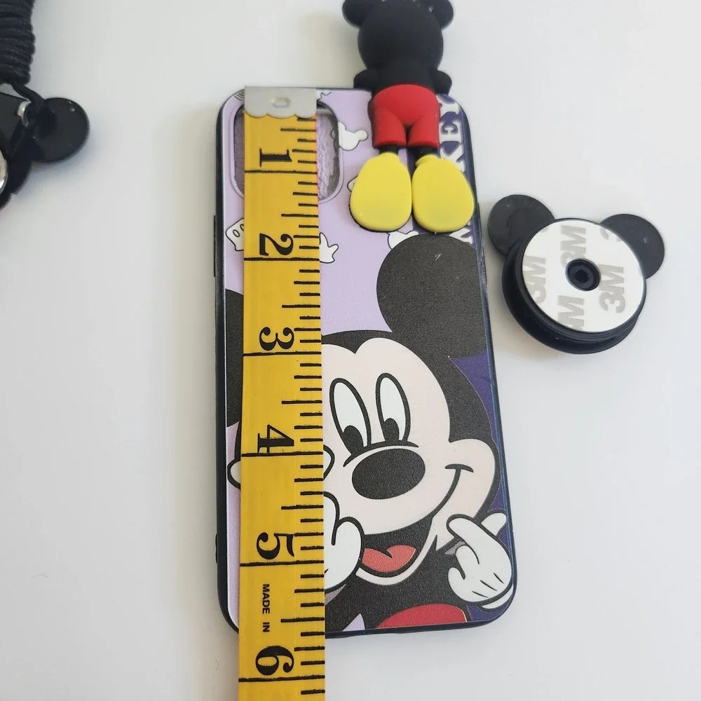 Mickey Mouse iPhone 12 Pro Phone Case with‎ Character Charm and Lanyard NEW